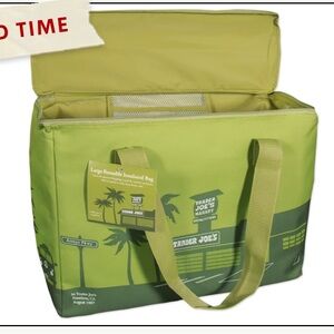 Limited Edition!Trader Joes XL Reusable Insulated Bag Olive Avocado Green NEW!!